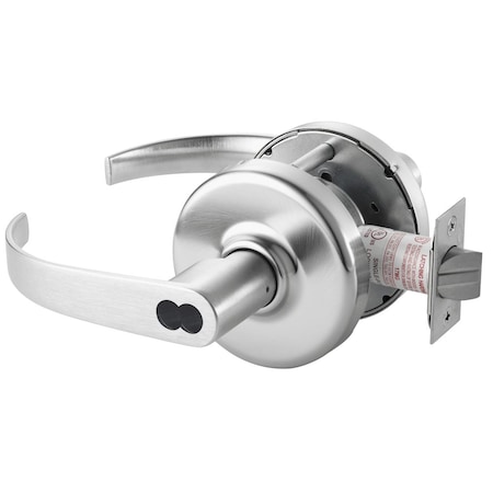Corbin Russwin Grade 1 Storeroom/Closet Cylindrical Lock, Princeton Lever, D Rose, LFIC 6-Pin Less Core, Satin Chro CLX3357 PZD 626 CL6